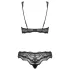 Luvae Floral Strappy Bra Set (Black)