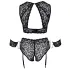 Cottelli Bondage Plus Size - Lace Bra Set (Black)
