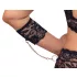 Cottelli Bondage Plus Size - Lace Bra Set (Black) - 3XL
