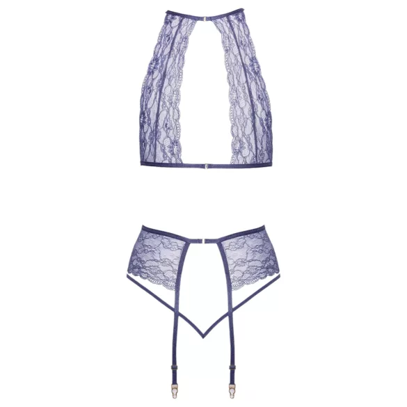 Kissable - lace lingerie set (purple) - L/XL