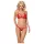 Obsessive 838-SET-3 - Strappy Lace Bra Set (Red) - L/XL