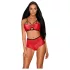 Obsessive Leatheria - Faux Leather Bra Set (Red) - S/M