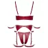 Cottelli Bondage - Shiny Red Bra Set & Handcuffs - XL