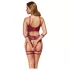 Cottelli Bondage - Cross-Strap Bra Set (Red) - L