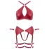 Cottelli Bondage - Cross-Strap Bra Set (Red) - L