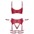 Cottelli Bondage - Cross-Strap Bra Set (Red) - L