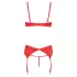 Cottelli - Heart Open Bust Set (Red)  - 80B/M