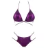 Obsessive Balitta - shiny, halter‑neck bikini (black)