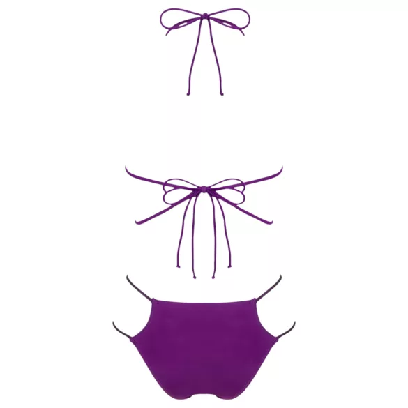 Obsessive Balitta - shiny, halter‑neck bikini (black) - M