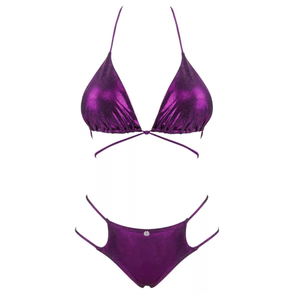 Obsessive Balitta - shiny, halter‑neck bikini (black) - M