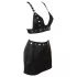 Cottelli - faux leather top and mini skirt set (black) - L