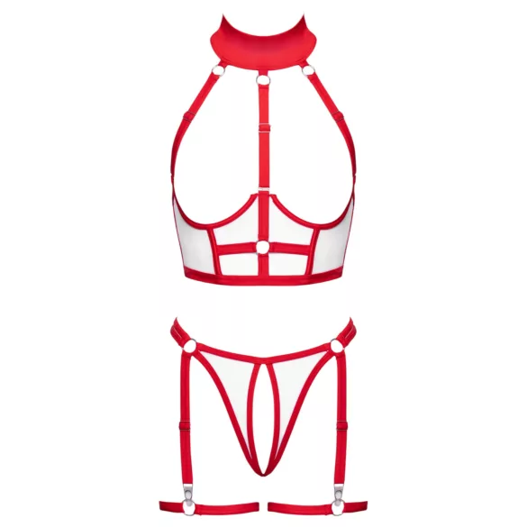 Cottelli - Open Nurse Costume Set (White-Red) - M