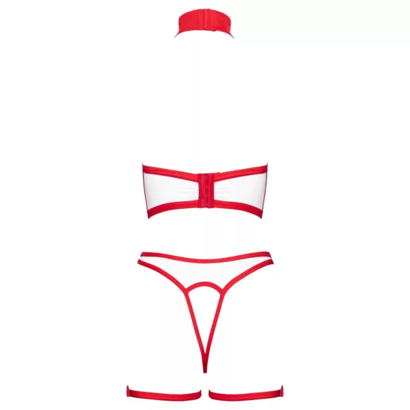 Cottelli - Open Nurse Costume Set (White-Red) - M