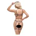 Cottelli - black decorative body harness and thong (S-L)
