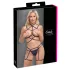 Cottelli - black decorative body harness and thong (S-L)