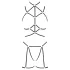 Cottelli - black decorative body harness and thong (S-L)