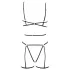 Cottelli - black decorative body harness and thong (S-L)