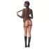 Bad Kitty - BDSM Sheer Fishnet Set with Whip (Black) - L