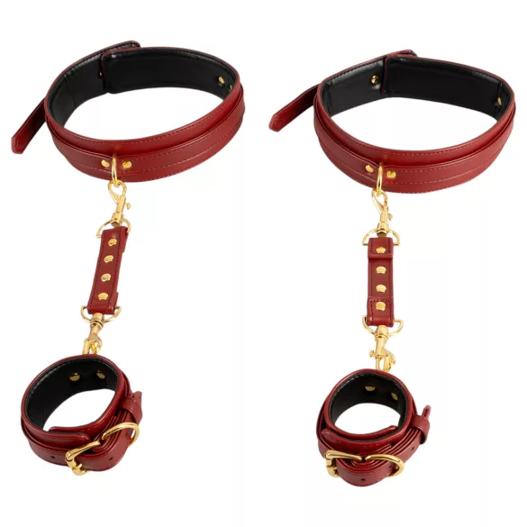 Bad Kitty - Hands to Thighs Cuff Set (Red)