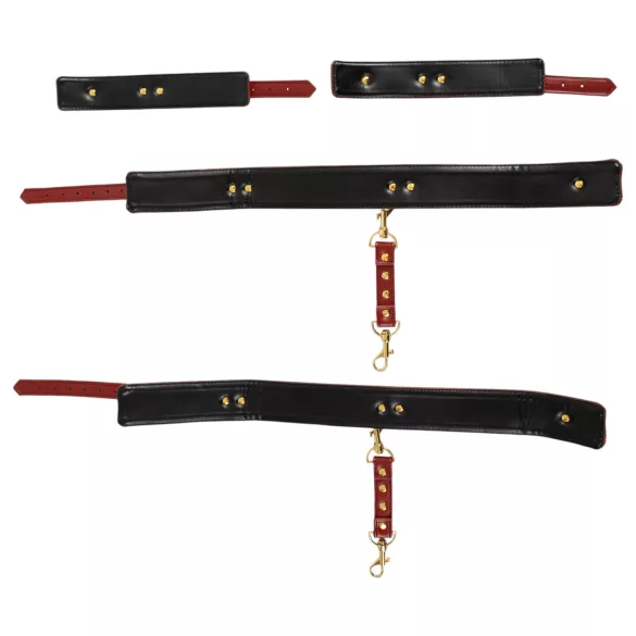 Bad Kitty - Hands to Thighs Cuff Set (Red)
