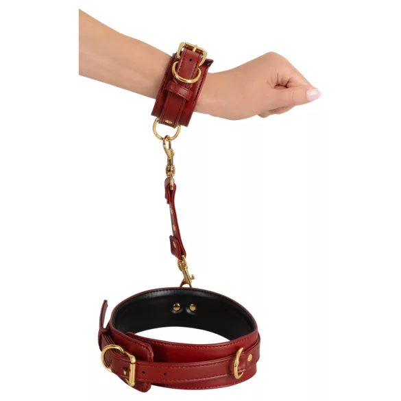 Bad Kitty - Hands to Thighs Cuff Set (Red)