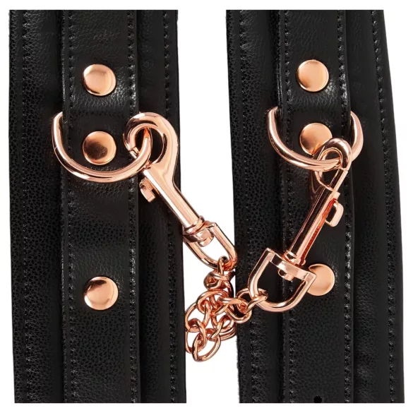 Bad Kitty - cuffs with chain (black-rose gold)