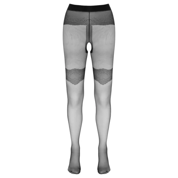 Cottelli - Exclusive Patterned Open Stockings (Black) - 3