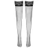 Cottelli - Black Fishnet Thigh-Highs with Wide Lace Trim - 5