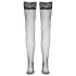 Cottelli - Black Fishnet Thigh-Highs with Wide Lace Trim - 5