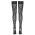 Cottelli Legwear - Black Leopard Print Thigh-Highs - 3