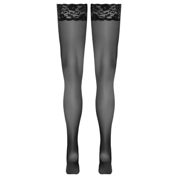 Cottelli - lace-top hold-up stockings (black) - 3