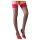 Cottelli - Black Stockings with Red Lace Trim - 6