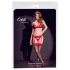 Cottelli - Black Stockings with Red Lace Trim - 6