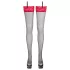 Cottelli - Black Stockings with Red Lace Trim - 6