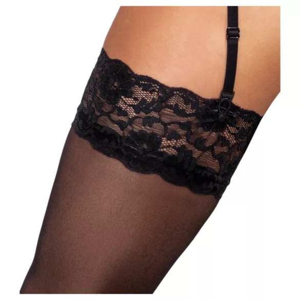 Cottelli - Silky Thigh-Highs (Black) - M