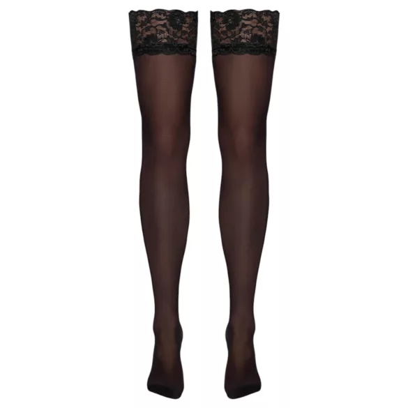Cottelli - Silky Thigh-Highs (Black) - L