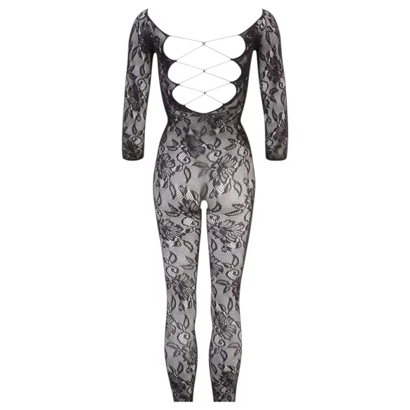 NO:XQSE - black floral bodystocking (S-L)