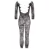 NO:XQSE - black floral bodystocking (S-L)