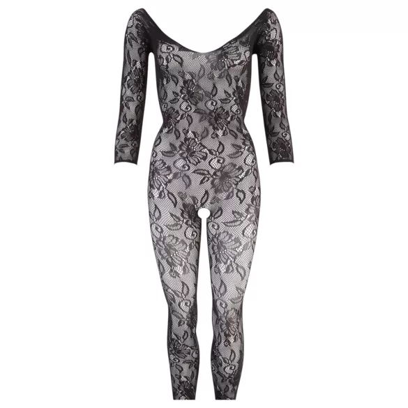 NO:XQSE - black floral bodystocking (S-L)