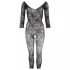 NO:XQSE - black floral bodystocking (S-L)