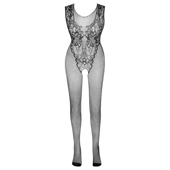 NO:XQSE - sleeveless, open black fishnet bodystocking (S-L)