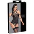 Cottelli Bondage - Strappy Top, Wrist Cuffs & Thong (Black) - M