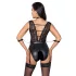 Cottelli Bondage - Lace Halter Bodysuit (Black) - L