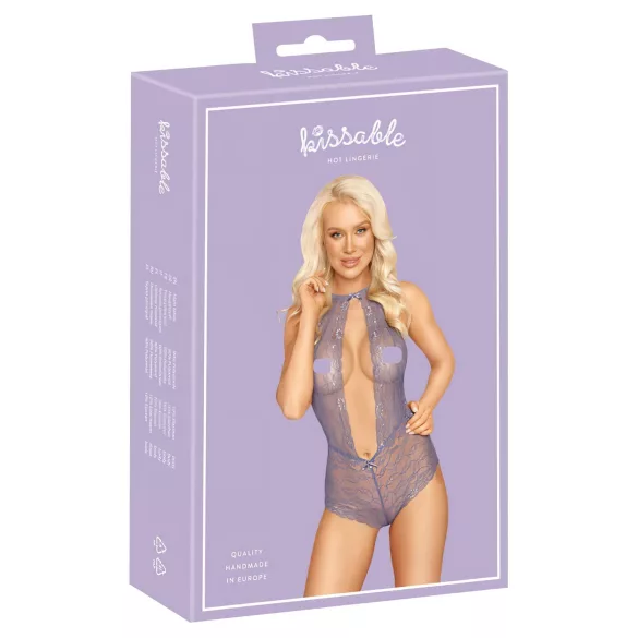 Kissable - Halter Lace Bodysuit (Purple)