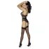 Cottelli - Open Strappy Bodysuit with Garter (Black) - XL