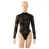 Cottelli - long-sleeved lace bodysuit (black) - S - M
