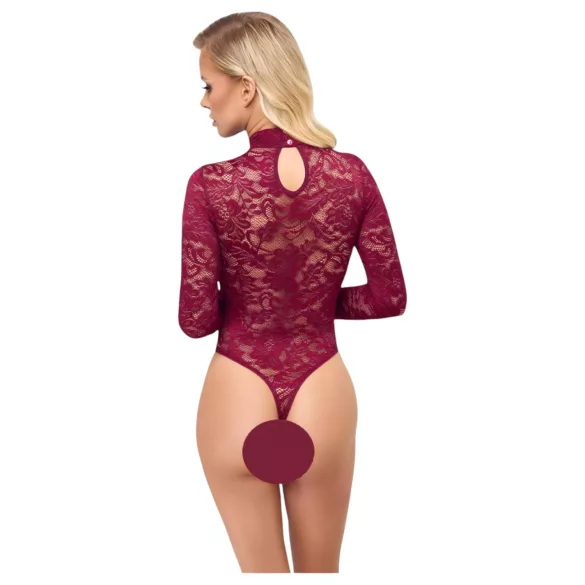 Cottelli - Sheer Lace Bodysuit (Red)