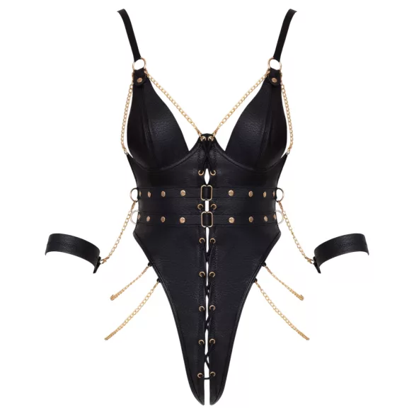 Cottelli - chained bondage bodysuit (black)