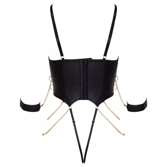 Cottelli - chained bondage bodysuit (black)