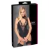 Cottelli - suspender bodysuit with open crotch (black) - M
